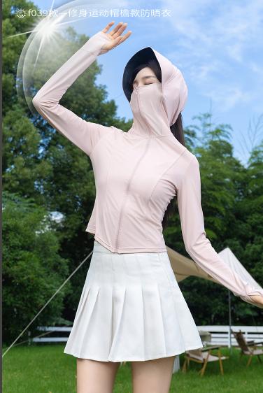 【满2件/99元】【秀黛】女修身运动帽檐皮肤衣女防晒衣S2778001T【门店同款】【如遇缺货自动退款，介意勿拍】 商品图0