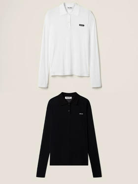 MIU-S 强捻纱透视长袖Polo