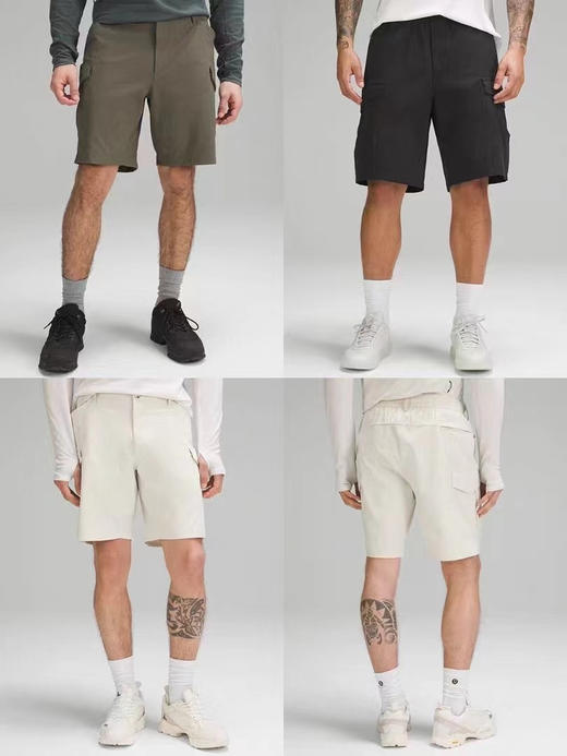 正品 lululemon露露 Cargo Pocket系列男士工装运动短裤，男女同款，客供透气速干科技面料
颜色：米白、黑色、绿色
尺码：M～XXL
非质量问题只换不退 商品图0