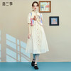 两三事 晨昏画意 2025夏季新款复古印花布拼接假两件连衣裙长裙 商品缩略图0