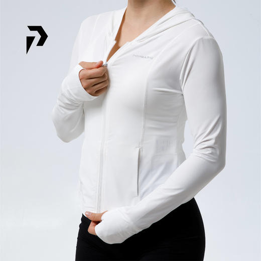 POPBASIC修身自带凉感高弹防晒衣女款夏防紫外线户外外套休闲透气 商品图0