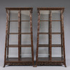 民国 红木竹节工玻璃门圆角柜（一对） 商品缩略图0