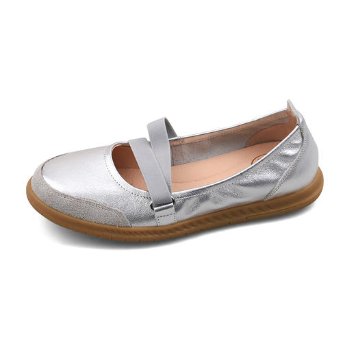 Safiya/索菲娅2025春夏牛皮圆头软底橡胶平底玛丽珍浅口单鞋 SFD1111133 商品图1