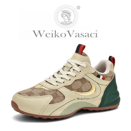 WeikoVasaci维客瓦萨奇春秋款透气潮牌轻奢手工鞋男情侣老爹鞋 商品图0