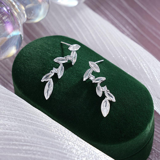子佩集S925银【岁岁欢愉】耳钉【YEH-2970】纯银时尚麦穗锆石耳钉2503 商品图2