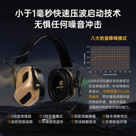 EARMOR耳魔M32 PLUS战术耳机拾音降噪对讲通讯头戴式射击隔音耳罩 商品图2
