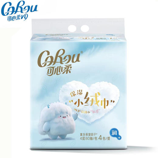 可心柔小绒巾保湿纸 80抽/包*12包 抽取式 商品图1