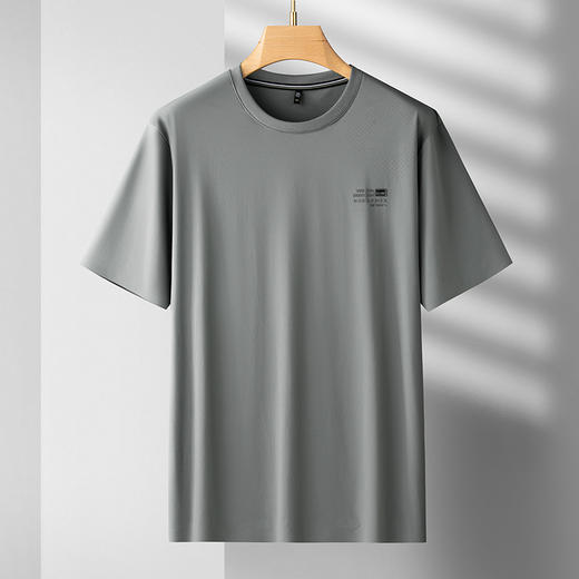 【冰丝无痕】【DDS】大依优型大码男装短袖T恤透气加肥加大大号半袖上衣男士胖子 商品图3