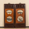 清 红木镶云石博古图挂屏（一对） 商品缩略图0