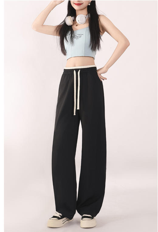 【青乔慕染·夏季直筒撞色柔丝裤】 显高，显瘦，显腿长！ 商品图4