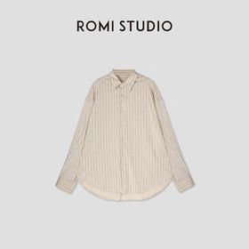 ROMI STUDIO“经典重新”随手穿条纹宽松轻薄透气不易皱衬衣T3443
