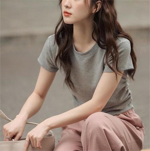 【郎奴华菲LONGNVFAIR  利落小帅气休闲三件套】100%斜纹天丝棉！入春第一套套装 弹力大 侧身显瘦褶皱设计 宽松微阔版型 商品图4