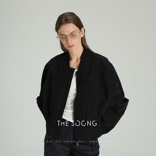 【不退不换】THESOONG “经典复古"高密织机场黑色短外套 HBJK222702 商品图1