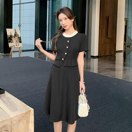 奢姿大码女装2025夏季减龄花边小百褶时尚裙子胖妹妹拼接连衣裙9952820576【1】 商品图2