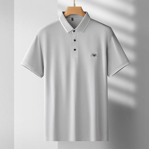 【桑蚕丝】【DDS】大依优型大码男装短袖POLO衫透气加肥加大大号半袖体恤上衣男士胖子 商品图4