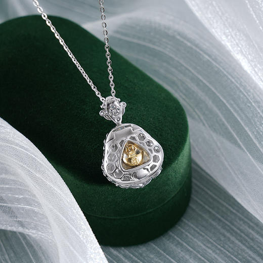 子佩集S925银【福佑弥勒】套链【YL-7096】纯银项链时尚翡翠绿佛可打开2503 商品图3