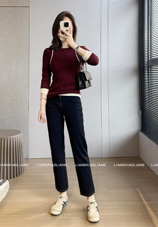 土耳其新款猫须裤脚烟管窄直筒裤 商品图4