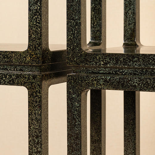 犀皮漆博古架（一对） 商品图2