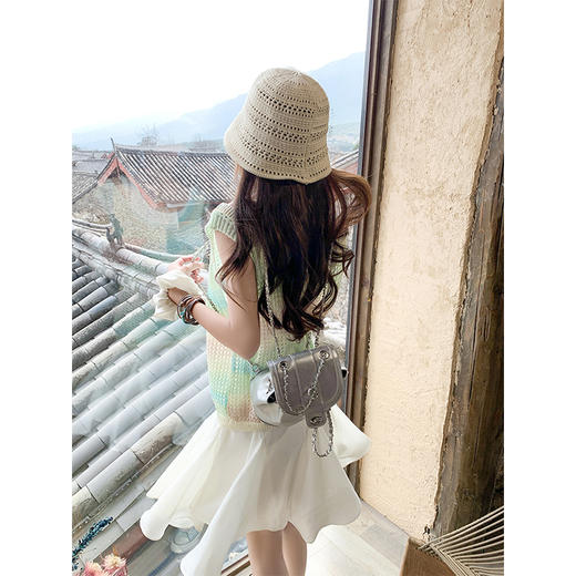 <曾小咸推荐>3.26现货秒杀 ！微信超特价！彩色镂空针织背心 日常119.99 立减60 秒杀59.99！！米色慵懒山本裤 秒杀69.99！ 商品图4