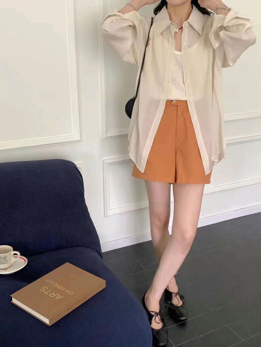 Im Presionismo薄款衬衫吊带两件套  ，舒适肌理感 ，9色可选，均码 商品图4