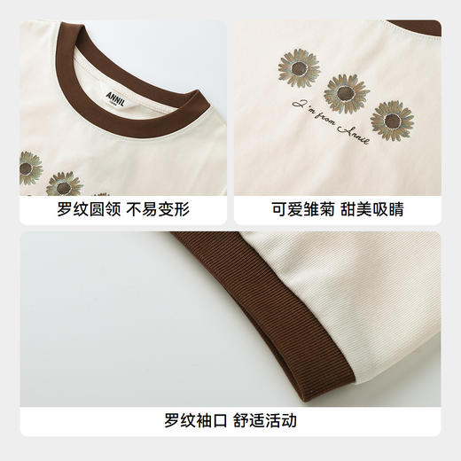 女童圆领短袖针织衫夏季新款安奈儿童装EG521147 商品图4