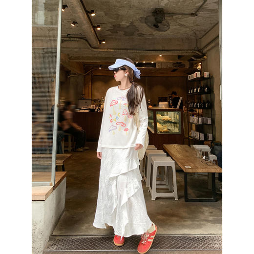 <曾小咸推荐>3.28现货秒杀 ！微信超特价！蘑菇印花长袖防晒T恤 日常119.99 立减60 秒杀59.99！！ 商品图2