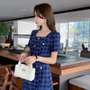 奢姿大码女装2025新款夏季胖妹妹法式收腰复古格子通勤气质连衣裙9952853136 商品缩略图1