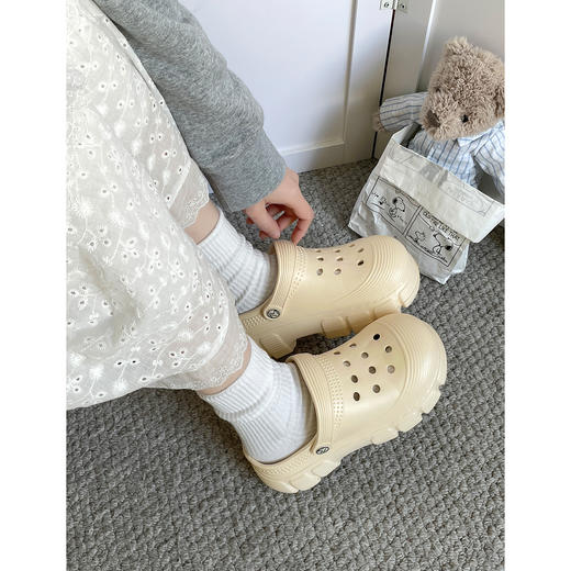 【YW】无忧购休闲懒人厚底增高洞洞鞋3025(截单后7天发货) 商品图12