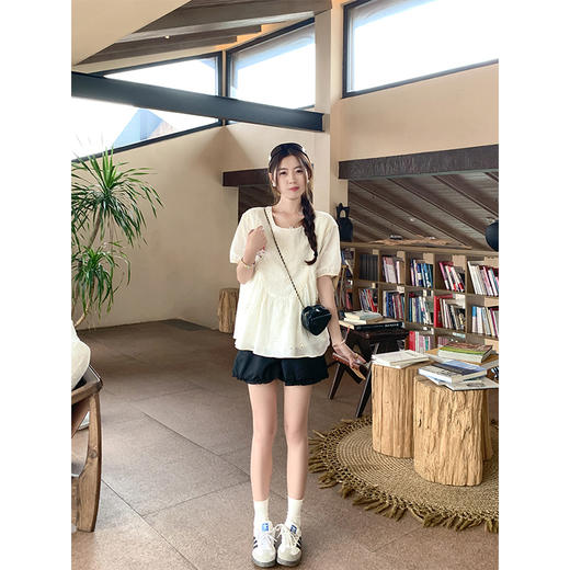 【129元任选2件】现货！花边黑色短裤 商品图3