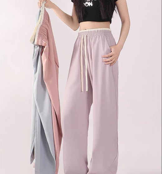 【青乔慕染·夏季直筒撞色柔丝裤】 显高，显瘦，显腿长！ 商品图1