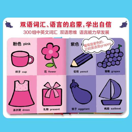 我的第一本认知书颜色卡片形状1两岁宝宝书籍2-3岁半婴幼儿园早教 商品图3