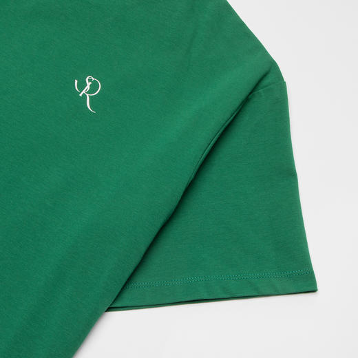 ROMI STUDIO “随手穿” 百搭薄款圆领手工印花橄榄绿短袖t恤 T3189 商品图2