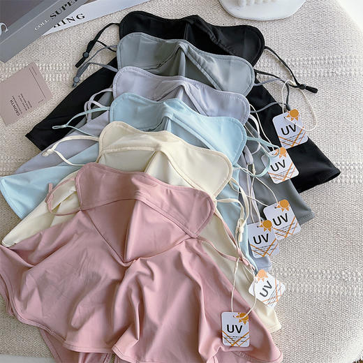 「立体防蹭妆！全脸防晒」防晒面罩脸基尼面纱口罩全脸防紫外线遮阳女户外骑行冰丝脸罩配饰 商品图2