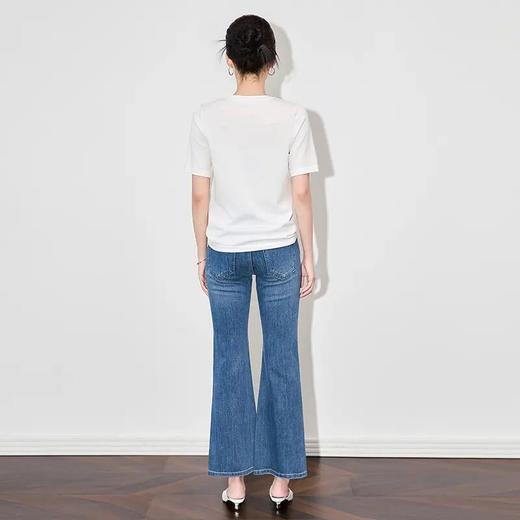 【高货wl】全新升级【铂金会员165/天猫219/差价54】(55137) 洛诗琳简约复古通勤精致小熊刺绣图案圆领T恤女新款针织衫 商品图1