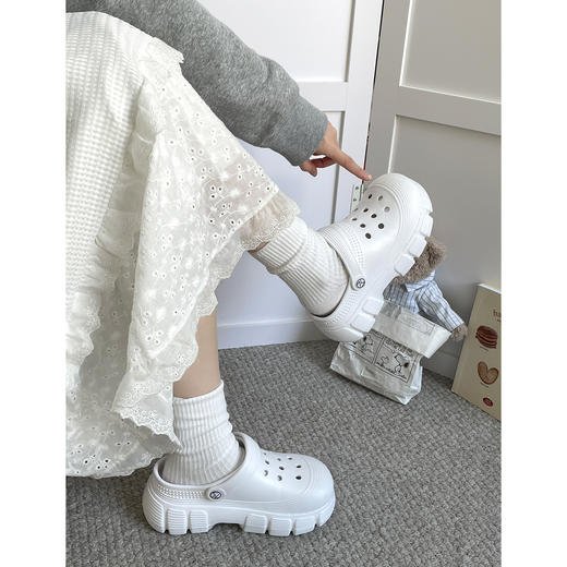 【YW】无忧购休闲懒人厚底增高洞洞鞋3025(截单后7天发货) 商品图3