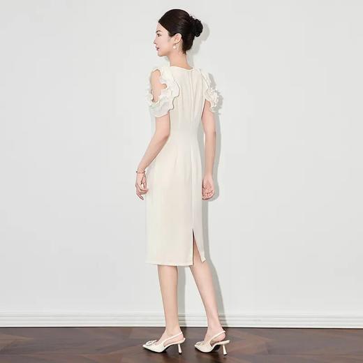 【高货wl】全新升级【铂金会员293/天猫399/差价106】(55508) 洛诗琳春夏新款连衣裙优雅气质名媛风木耳边露肩包臀裙女 商品图1