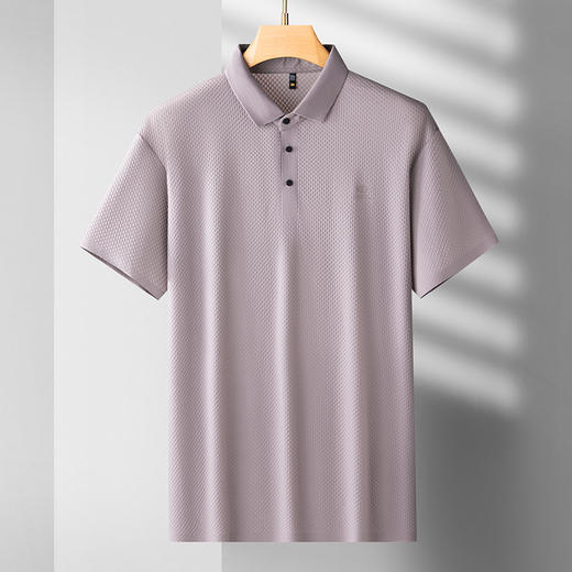 【冰丝无痕】【DDS】大依优型大码男装短袖POLO衫透气加肥加大大号半袖体恤上衣男士胖子 商品图2