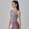 跃牌【安琪拉系列】新款运动背心一体杯宽肩带高强度工字美背假两件瑜伽背心BX-5020 商品缩略图0