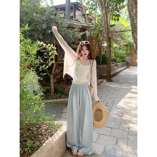 <曾小咸推荐>4.7现货秒杀 ！微信超特价！2色阔腿垂坠感休闲裤 日常159.99 立减90 秒杀69.99！！ 条纹短袖 秒杀59.99！！ 商品图4