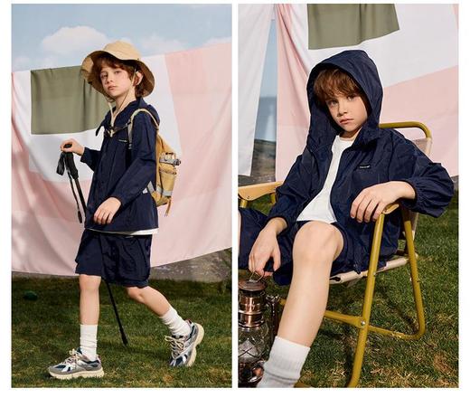 班集儿童防晒衣裤短裤中大童防晒衣春夏季外套儿童新品户外防晒衫凉感轻薄外套110-170（有防晒和凉感检测报告） 商品图5