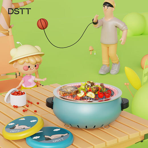 都市太太都市太太趣欢乐多件套户外炭火炉趣味弹力球亲子飞盘套装携带方便 商品图1