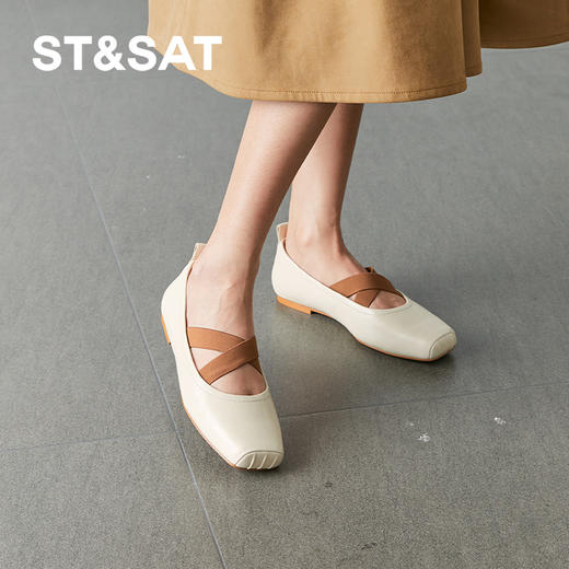 【柔软羊皮】星期六法式气质方头芭蕾玛丽珍SSD1111016 商品图6