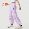 安踏儿童女大童运动长裤2025夏季新款透气亲肤中大童直筒休闲裤子362528505 商品缩略图0
