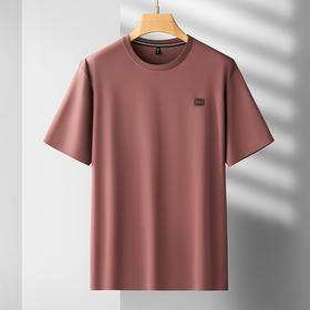 【冰丝无痕】【DDS】大依优型大码男装短袖T恤透气加肥加大大号半袖上衣男士胖子