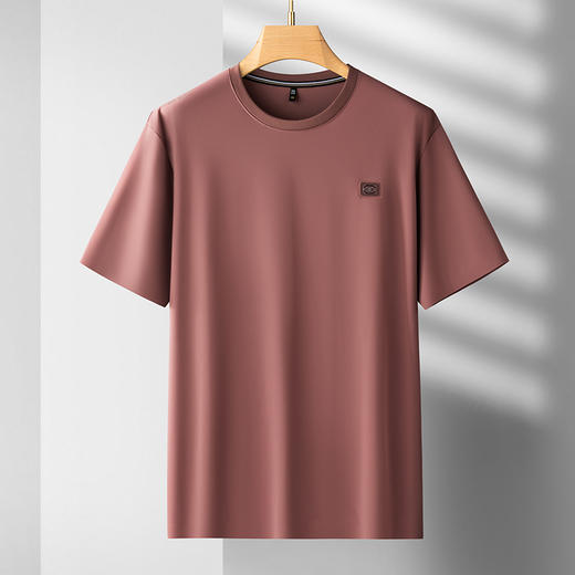 【冰丝无痕】【DDS】大依优型大码男装短袖T恤透气加肥加大大号半袖上衣男士胖子 商品图0