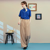 两三事 咖啡经纬 2025夏季新款简约印花丝巾装饰直筒休闲裤女 商品缩略图1