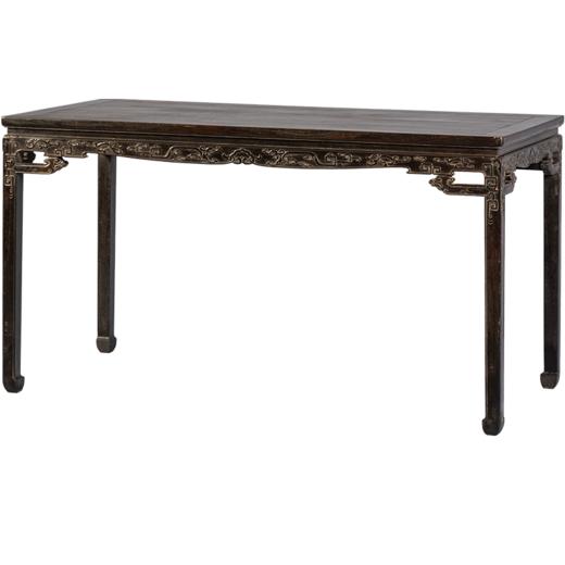 清中期 紫檀束腰马蹄腿夔龙纹画桌 商品图5