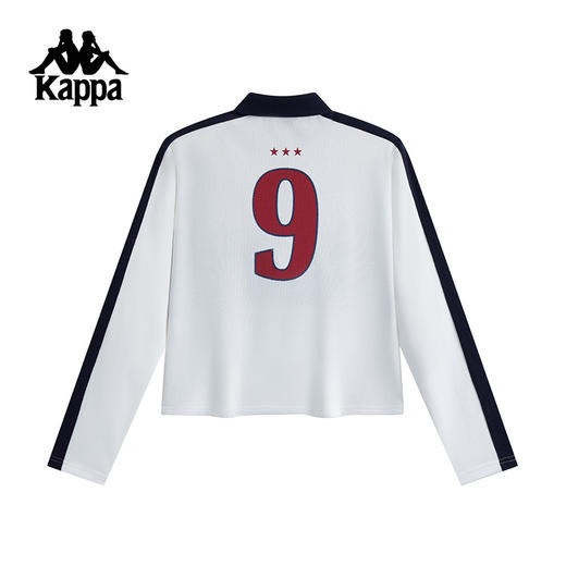 Kappa卡帕背靠背运动长袖polo衫女2025新款翻领t恤透气休闲上衣K0F42PC01 商品图2