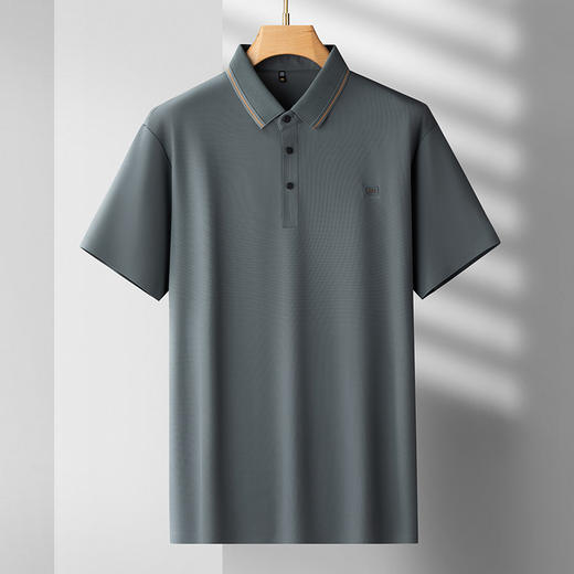 【冰丝无痕】【DDS】大依优型大码男装短袖POLO衫透气加肥加大大号半袖体恤上衣男士胖子 商品图1