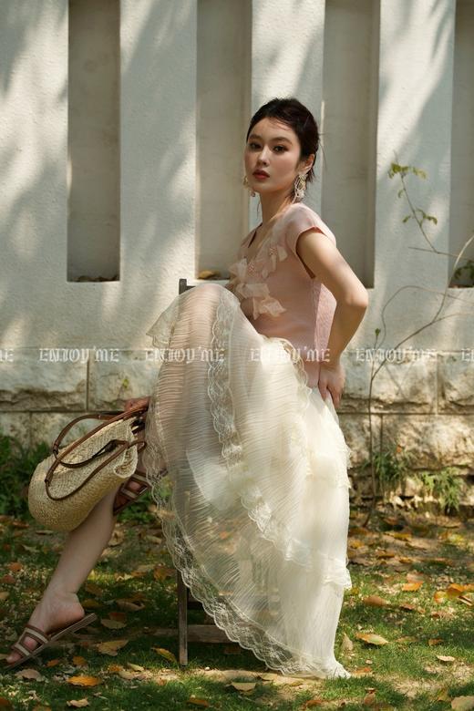 【门店同款】ENJOY夏季蕾丝褶皱蛋糕裙 162343727 商品图2